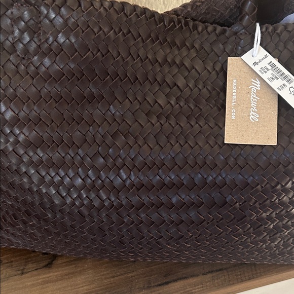 Madewell Dark Brown Woven Tote - Picture 4 of 9